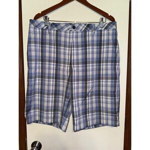 Ashworth Blue‎ Plaid Golf Shorts Size 36W